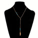 Wholesale Turquoise Feather Necklace JDC-NE-Weny027 NECKLACE 纹颖 gold Wholesale Jewelry JoyasDeChina Joyas De China