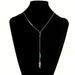 Wholesale Turquoise Feather Necklace JDC-NE-Weny027 NECKLACE 纹颖 silver Wholesale Jewelry JoyasDeChina Joyas De China