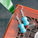 Wholesale turquoise geometric earrings JDC-ES-Weny004 Earrings 纹颖 Wholesale Jewelry JoyasDeChina Joyas De China