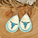 Wholesale turquoise grain leather earrings JDC-ES-GSMQ014 Earrings 妙奇 13 Wholesale Jewelry JoyasDeChina Joyas De China