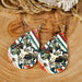 Wholesale turquoise grain leather earrings JDC-ES-GSMQ014 Earrings 妙奇 2 Wholesale Jewelry JoyasDeChina Joyas De China