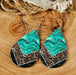 Wholesale turquoise grain leather earrings JDC-ES-GSMQ014 Earrings 妙奇 5 Wholesale Jewelry JoyasDeChina Joyas De China