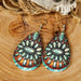 Wholesale turquoise grain leather earrings JDC-ES-GSMQ014 Earrings 妙奇 6 Wholesale Jewelry JoyasDeChina Joyas De China