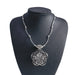 Wholesale Turquoise Hollow Flower Necklace JDC-NE-Weny040 NECKLACE 纹颖 silver Wholesale Jewelry JoyasDeChina Joyas De China