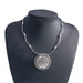 Wholesale Turquoise Hollow Leaf Necklace JDC-NE-Weny041 NECKLACE 纹颖 silver Wholesale Jewelry JoyasDeChina Joyas De China