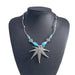 Wholesale Turquoise Maple Leaf Necklace JDC-NE-Weny010 NECKLACE 纹颖 silver Wholesale Jewelry JoyasDeChina Joyas De China