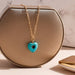 Wholesale Turquoise Peach Heart Necklace JDC-NE-Weny038 NECKLACE 纹颖 Wholesale Jewelry JoyasDeChina Joyas De China