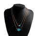 Wholesale Turquoise Star Necklace JDC-NE-Weny028 NECKLACE 纹颖 gold Wholesale Jewelry JoyasDeChina Joyas De China