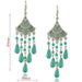 Wholesale turquoise tassel alloy earrings JDC-ES-Yunl015 Earrings 云罗 Wholesale Jewelry JoyasDeChina Joyas De China