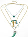 Wholesale Turquoise Tassel Alloy Necklaces JDC-NE-Yunl016 Necklaces 云罗 blue Wholesale Jewelry JoyasDeChina Joyas De China