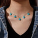 Wholesale Turquoise Water Drop Necklace JDC-NE-Weny013 NECKLACE 纹颖 white K Wholesale Jewelry JoyasDeChina Joyas De China