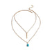 Wholesale Turquoise Water Drop Necklace JDC-NE-Weny025 NECKLACE 纹颖 Wholesale Jewelry JoyasDeChina Joyas De China