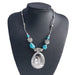 Wholesale Turquoise Water Drop Necklace JDC-NE-Weny033 NECKLACE 纹颖 Wholesale Jewelry JoyasDeChina Joyas De China