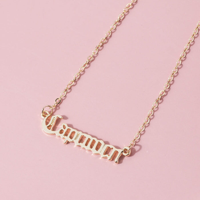 Wholesale twelve constellation alloy necklace JDC-NE-YiD008 Necklaces 宜达 12-Capricornus Wholesale Jewelry JoyasDeChina Joyas De China
