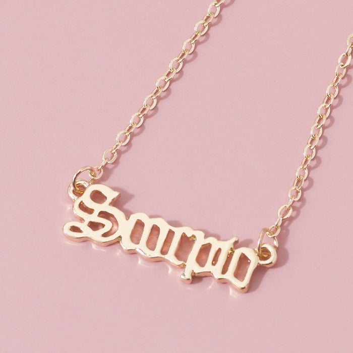 Wholesale twelve constellation alloy necklace JDC-NE-YiD008 Necklaces 宜达 Wholesale Jewelry JoyasDeChina Joyas De China