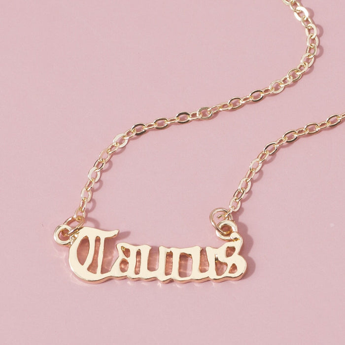 Wholesale twelve constellation alloy necklace JDC-NE-YiD008 Necklaces 宜达 4-Taurus Wholesale Jewelry JoyasDeChina Joyas De China
