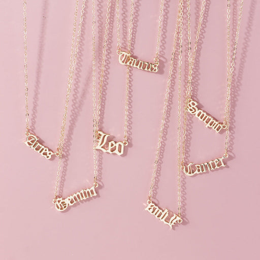 Wholesale twelve constellation alloy necklace JDC-NE-YiD008 Necklaces 宜达 Wholesale Jewelry JoyasDeChina Joyas De China