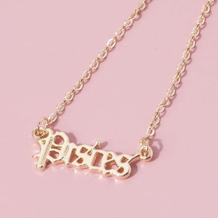 Wholesale twelve constellation alloy necklace JDC-NE-YiD008 Necklaces 宜达 Wholesale Jewelry JoyasDeChina Joyas De China