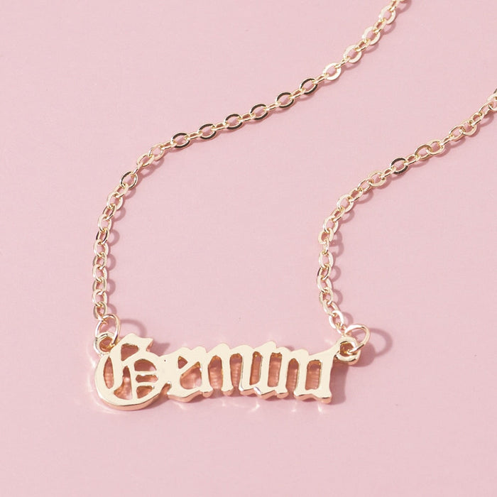 Wholesale twelve constellation alloy necklace JDC-NE-YiD008 Necklaces 宜达 Wholesale Jewelry JoyasDeChina Joyas De China