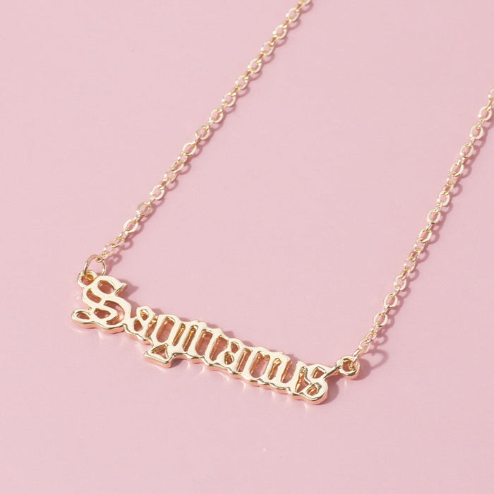 Wholesale twelve constellation alloy necklace JDC-NE-YiD008 Necklaces 宜达 Wholesale Jewelry JoyasDeChina Joyas De China