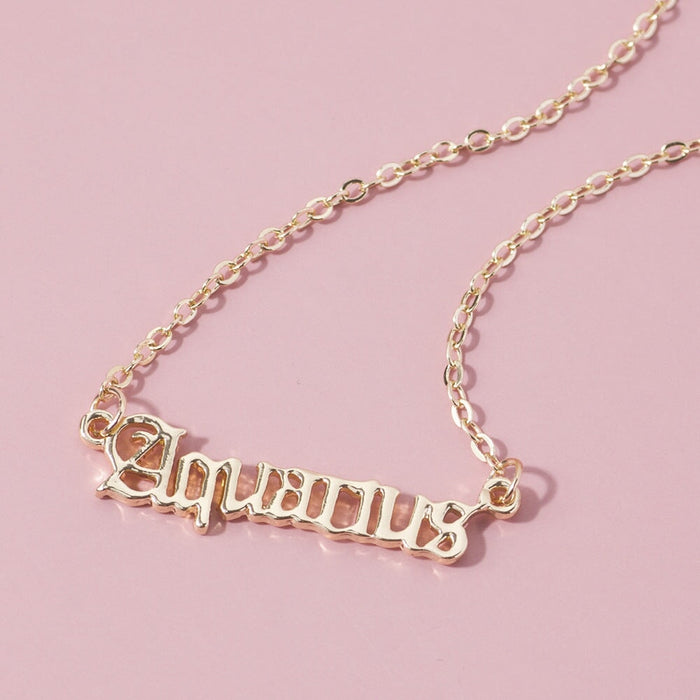 Wholesale twelve constellation alloy necklace JDC-NE-YiD008 Necklaces 宜达 Wholesale Jewelry JoyasDeChina Joyas De China