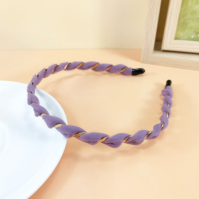 Wholesale twist winding hair hoop JDC-HD-O289 Headband JoyasDeChina Purple Wholesale Jewelry JoyasDeChina Joyas De China