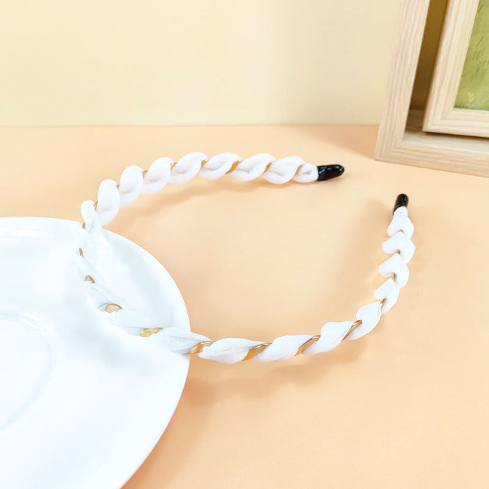 Wholesale twist winding hair hoop JDC-HD-O289 Headband JoyasDeChina white Wholesale Jewelry JoyasDeChina Joyas De China