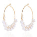 Wholesale twisted pearl hoop alloy earrings JDC-ES-TC157 Earrings JoyasDeChina golden Wholesale Jewelry JoyasDeChina Joyas De China