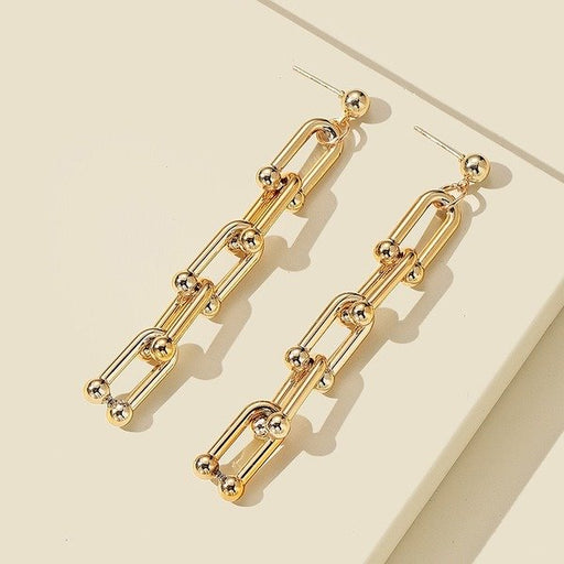 Wholesale u-chain Earrings JDC-ES-E015 Earrings 奈珠 Wholesale Jewelry JoyasDeChina Joyas De China