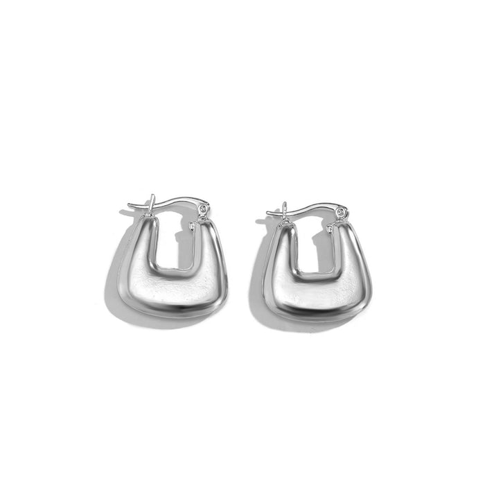 Wholesale U Shape Alloy Copper Ear Hook Earrings JDC-ES-DN034 Earrings 道妮 white2497 Wholesale Jewelry JoyasDeChina Joyas De China