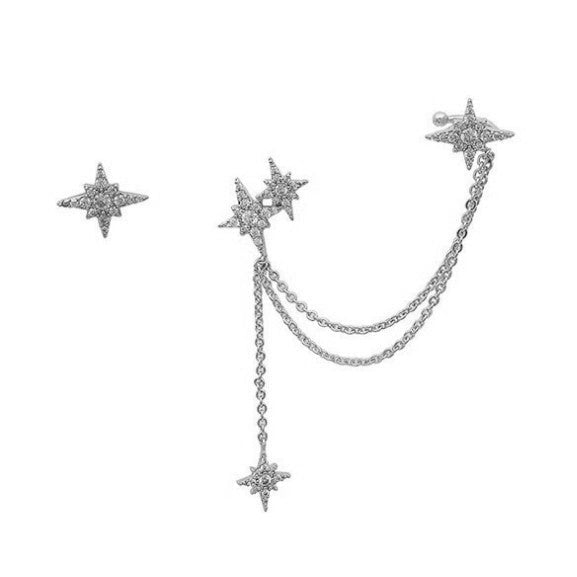 Wholesale ultra glitter diamond set meteor alloy earrings JDC-ES-ruil001 Earrings 瑞列 Wholesale Jewelry JoyasDeChina Joyas De China