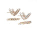 Wholesale V-shaped alloy crystal leaf hairpin JDC-HC-JE004 Hair Clips 璟恩 Wholesale Jewelry JoyasDeChina Joyas De China