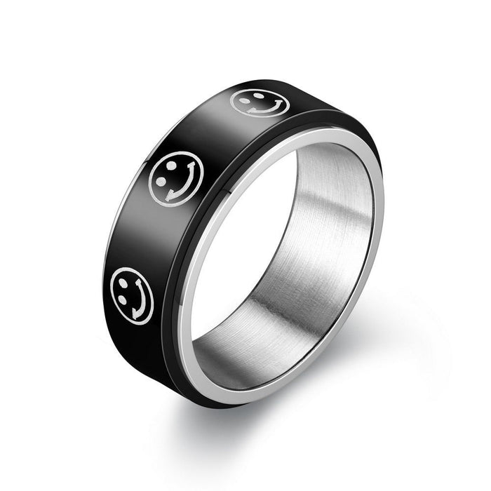 Wholesale vacuum titanium steel rotating ring JDC-RS-Dingc012 Rings 顶潮 Wholesale Jewelry JoyasDeChina Joyas De China