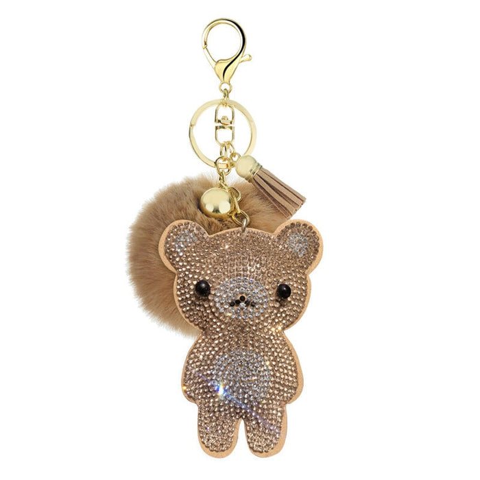 Wholesale velvet bear key chain MOQ ≥ 10 JDC-KC-YZ005 Keychains 永泽 1.minimum 10 pieces for wholesale Wholesale Jewelry JoyasDeChina Joyas De China