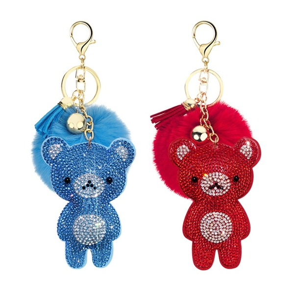 Wholesale velvet bear key chain MOQ ≥ 10 JDC-KC-YZ005 Keychains 永泽 Wholesale Jewelry JoyasDeChina Joyas De China