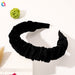 Wholesale velvet pleated Headband JDC-HD-QY008 Headband JoyasDeChina Black - Wholesale Jewelry JoyasDeChina Joyas De China