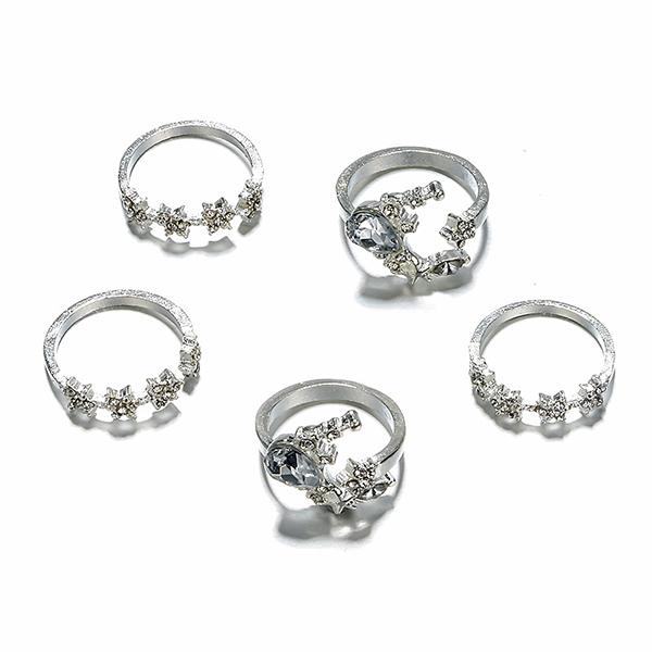 Bulk Jewelry Wholesale vintage 5-Piece Diamond Set Ring JDC-RS-c053 Wholesale factory from China YIWU China