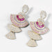 Wholesale Vintage acrylic fan-shaped earrings for women JDC-ES-JL713 Earrings 氿乐 Wholesale Jewelry JoyasDeChina Joyas De China