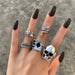 Wholesale vintage antique silver spades solitaire joint alloy ring 5 piece set JDC-RS-F076 Rings 韩之尚 23 Wholesale Jewelry JoyasDeChina Joyas De China