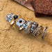Wholesale vintage antique silver spades solitaire joint alloy ring 5 piece set JDC-RS-F076 Rings 韩之尚 Wholesale Jewelry JoyasDeChina Joyas De China
