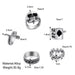Wholesale vintage antique silver spades solitaire joint alloy ring 5 piece set JDC-RS-F076 Rings 韩之尚 Wholesale Jewelry JoyasDeChina Joyas De China