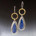 Wholesale vintage blue metal earrings JDC-ES-WN021 Earrings 薇妮 Wholesale Jewelry JoyasDeChina Joyas De China