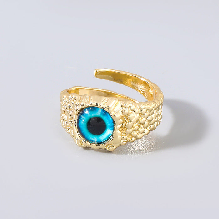 Wholesale Vintage Copper micro Rhinestone demon eye ring JDC-RS-JL126 Rings JoyasDeChina No.1 Wholesale Jewelry JoyasDeChina Joyas De China