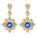 Wholesale Vintage court style metal diamond earrings JDC-ES-JQ099 Earrings JoyasDeChina 2 blue Wholesale Jewelry JoyasDeChina Joyas De China