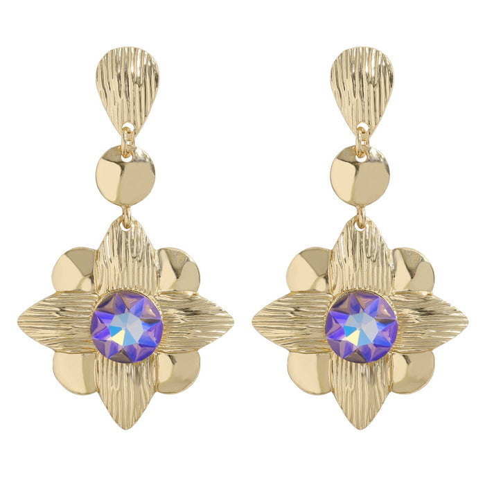 Wholesale Vintage court style metal diamond earrings JDC-ES-JQ099 Earrings JoyasDeChina 2 light purple Wholesale Jewelry JoyasDeChina Joyas De China