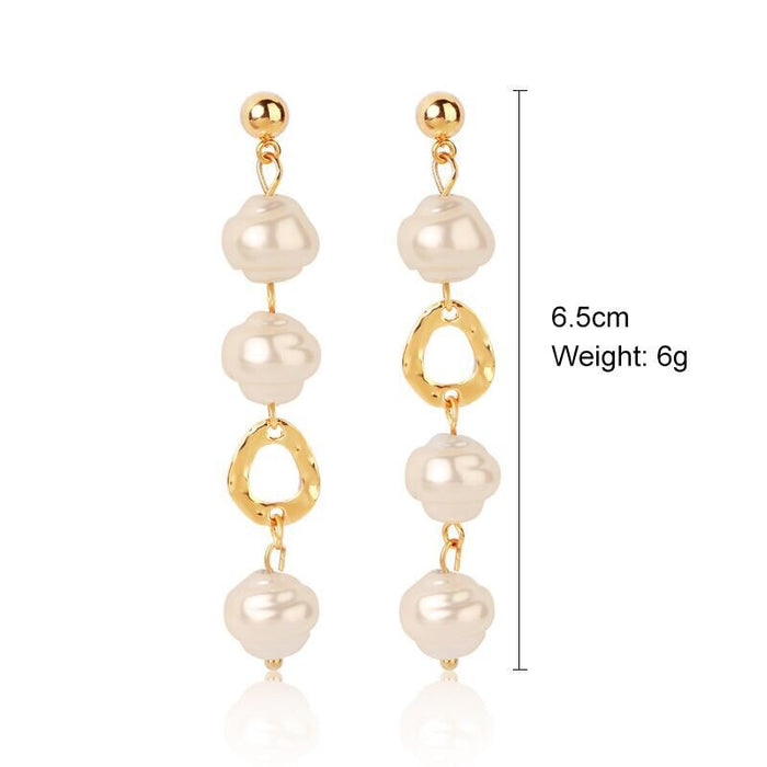 Wholesale vintage court style pearl stud earrings JDC-ES-ManY002 Earrings 满溢 12 Wholesale Jewelry JoyasDeChina Joyas De China