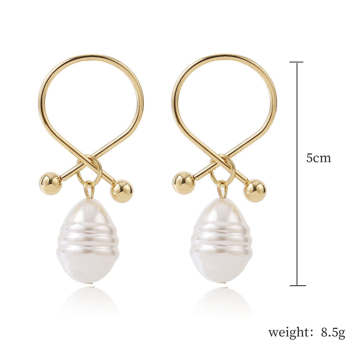 Wholesale vintage court style pearl stud earrings JDC-ES-ManY002 Earrings 满溢 18 Wholesale Jewelry JoyasDeChina Joyas De China