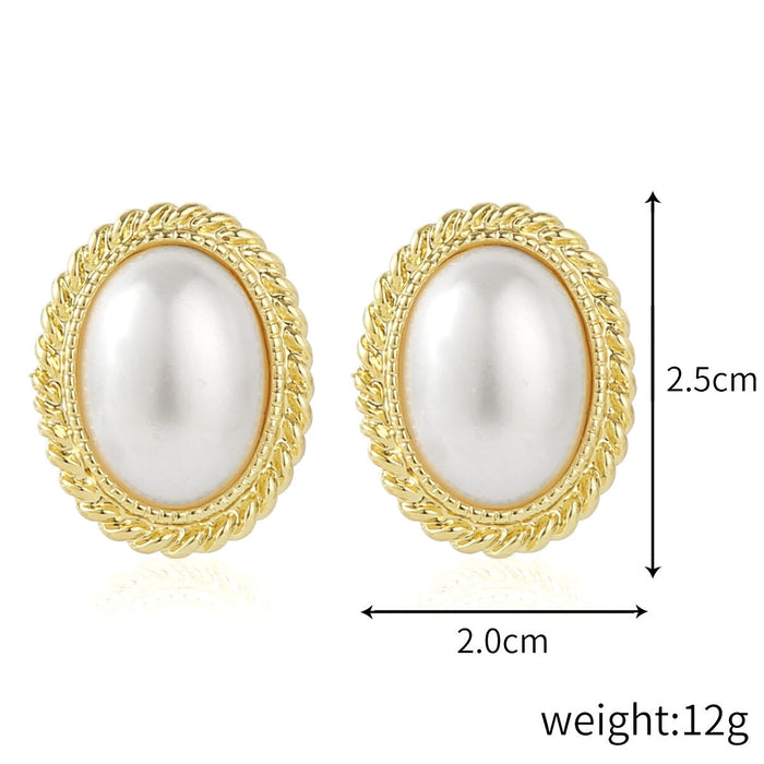 Wholesale vintage court style pearl stud earrings JDC-ES-ManY002 Earrings 满溢 3 Wholesale Jewelry JoyasDeChina Joyas De China