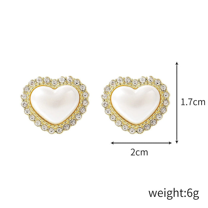 Wholesale vintage court style pearl stud earrings JDC-ES-ManY002 Earrings 满溢 Wholesale Jewelry JoyasDeChina Joyas De China