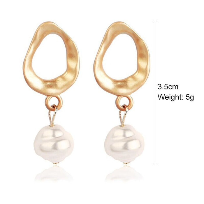 Wholesale vintage court style pearl stud earrings JDC-ES-ManY002 Earrings 满溢 7 Wholesale Jewelry JoyasDeChina Joyas De China